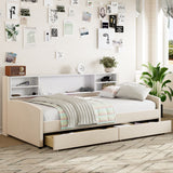 Luxurious Upholstered Platform Bed With Storage Drawers