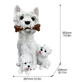 West Highland Terrier Garden Statue, Outdoor Decorative Sculpture - White