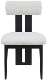 Dario - Boucle Dining Chair With Black Frame (Set of 2)