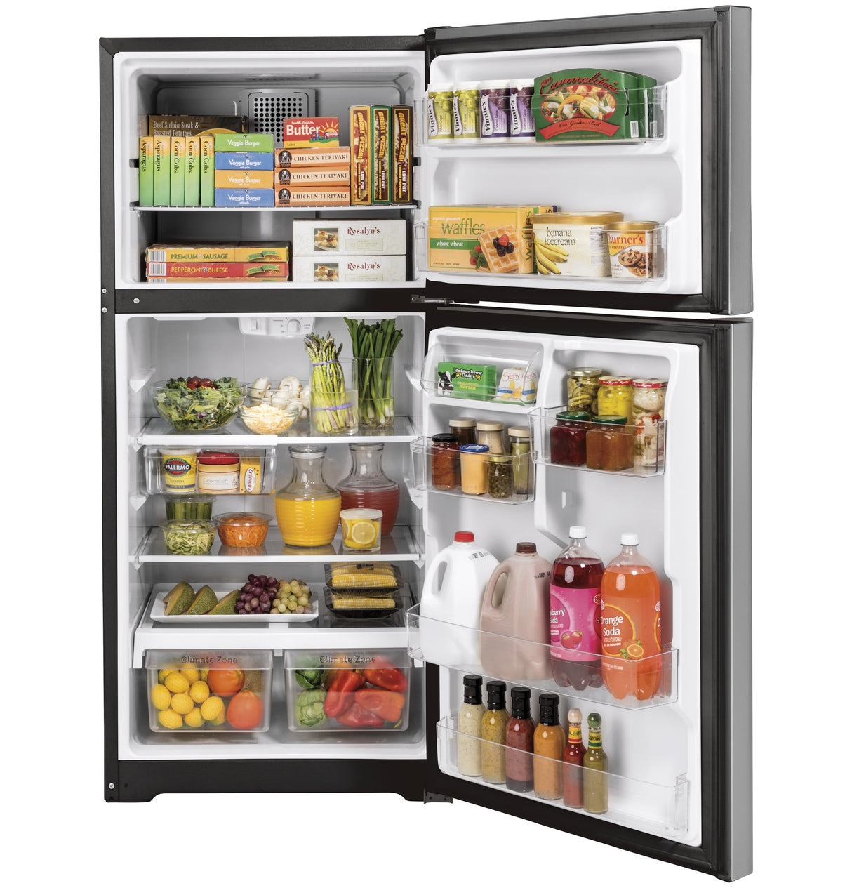 GE GTE19JSNRSS - 30 in. 19.2 Cu. Ft. Top-Freezer Refrigerator - Stainless Steel