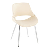 Fabrizzi - Mid-Century Modern Accent / Dining Chair (Set of 2) - Chrome Metal