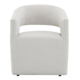 Libni - Arm Chair With Casters - Cream Linen