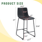 Retro Bar Chairs, Comfortable Stools (Set of 2)