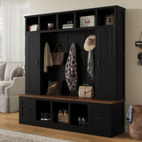 Hall Tree With Storage Bench, Entryway Coat Rack With Hooks