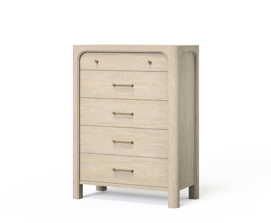 Solano - 5-Drawer Bedroom Chest Of Drawers - Weathered Mango