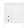 Bathroom Vanity With Sink, 3 Drawers And Adjustable Shelf, Freestanding Storage Unit
