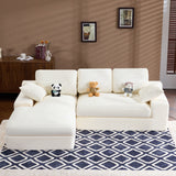 Compressed Sofa With 3 Back Cushions, 2 Throw Pillows