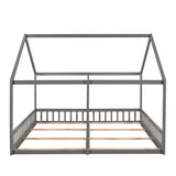 House Platform Beds, 2 Shared Beds, Metal Frame With Guardrails