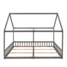 House Platform Beds, 2 Shared Beds, Metal Frame With Guardrails
