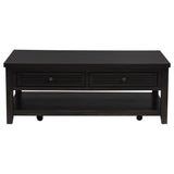 Concord - 2-Drawer Rectangular Coffee Table - Distressed Java