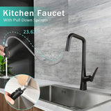 Professional Kitchen Faucet With 3 Function 360 Sprayer And 1 Touch Switching