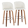 Fran - Fixed-Height Barstool (Set of 2) - Walnut Wood