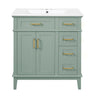 Modern Bathroom Vanity With Sink, Storage Cabinet, Soft Close Doors, Deep & Standard Drawers