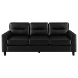 Scotland - Faux Leather Upholstered Track Arm Sofa