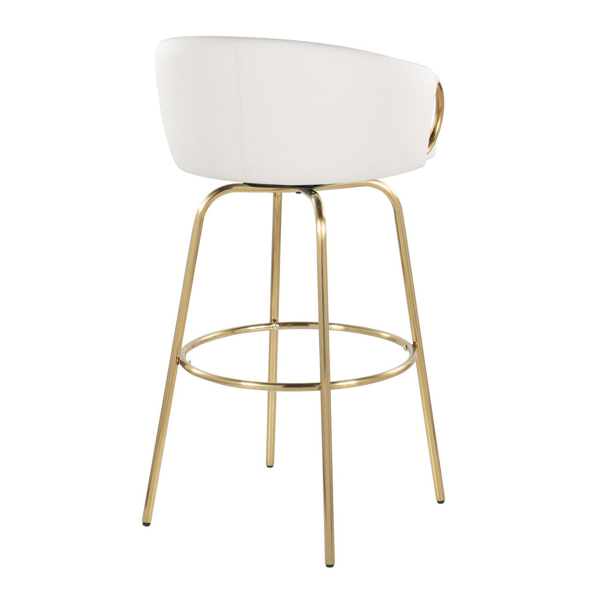 Claire - 30" Fixed-Height Barstool (Set of 2) - Gold Base