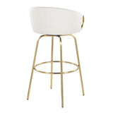 Claire - 30" Fixed-Height Barstool (Set of 2) - Gold Base