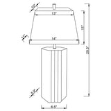 Echolls - Lamp With Scalloped Accents And Mirror Detail