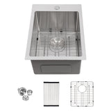 Stainless Steel Drop In Kitchen Sink, Topmount