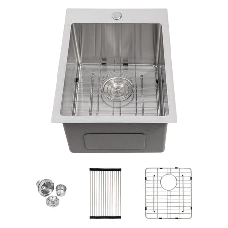 Stainless Steel Drop In Kitchen Sink, Topmount