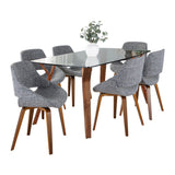 Folia - Fabrico 7 Piece Dining Set - Gray