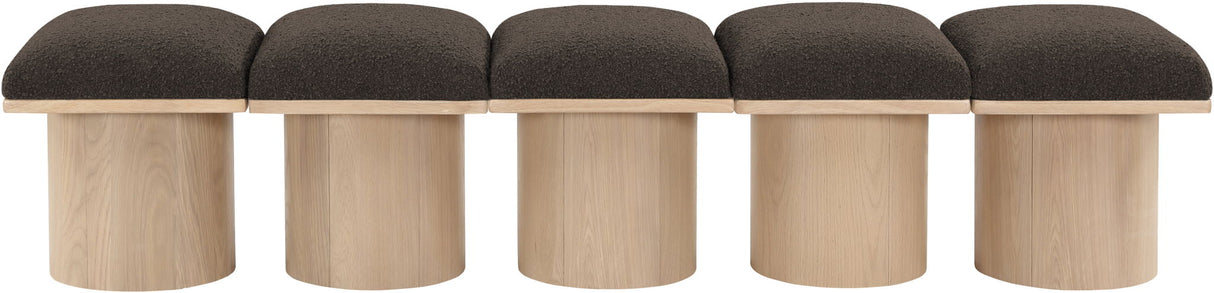 Pavilion - 5 Piece Modular Bench With Natural Base