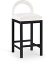Conrad - Velvet Counter Stool With Black Legs