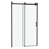 Modern Single Slide Shower Door, Tempered Glass, Stainless Steel Frame