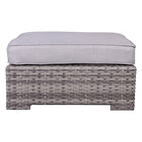 Outdoor 6 Person Wicker Seating Group With Cushions - Gray Mix