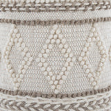Tahoe - Pom Pom Ottoman - Beige Wool