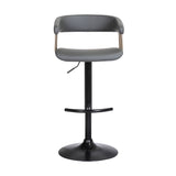 Calista - Adjustable Bar Stool - Gray / Golden Bronze