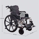 Lightweight Foldable Transport Wheelchair For Adults With Double X Force Support