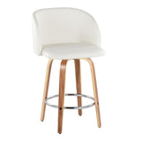 Fran - 35.5" Fixed-Height Counter Stool (Set of 2) - Zebra Wood