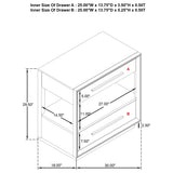Prescott - 2 Drawers Nightstand With Open Shelf - Taupe
