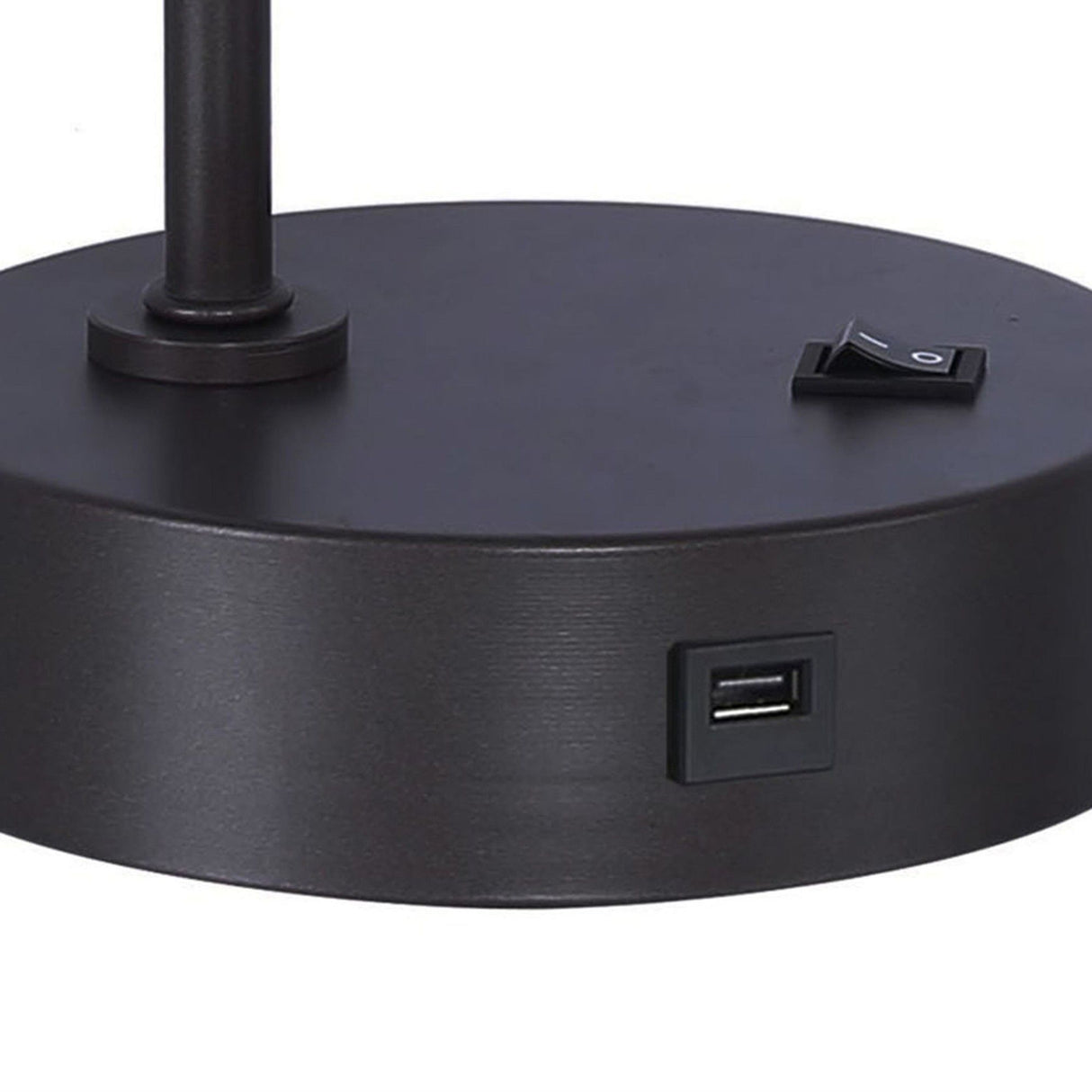 Cane - Tube Metal Task Lamp With USB - Gray Slate