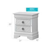 Verona - Accent Nightstand - Silver Champagne