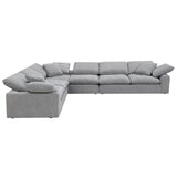 Naveen - Sectional Sofa With 6 Pillows - Gray Linen