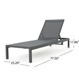 Outdoor Patio Chaise Lounge With 5 Reclining Positions