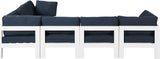 Nizuc - Outdoor Patio 6 Piece Modular Sectional With White Frame