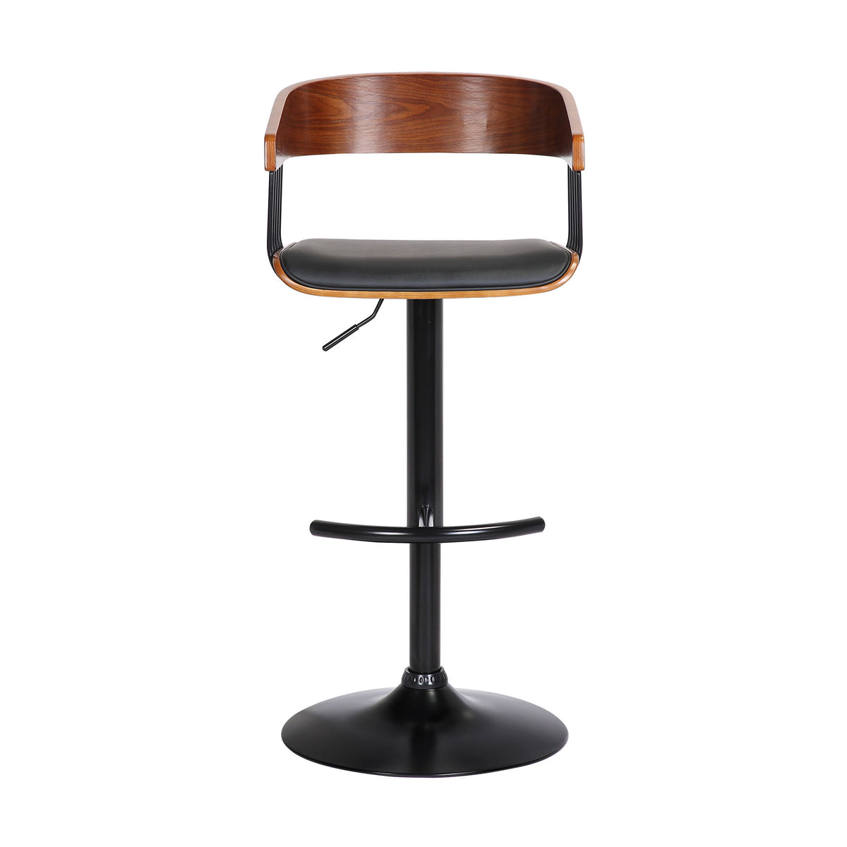 Larisa - Adjustable  Wood Bar Stool - Walnut