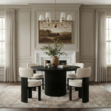 Atelier - Vegan Leather Upholstered Dining Chair (Set of 2) - Taupe / Painted Black