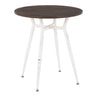 Clara - Industrial Round Dinette Table - Espresso Wood Top