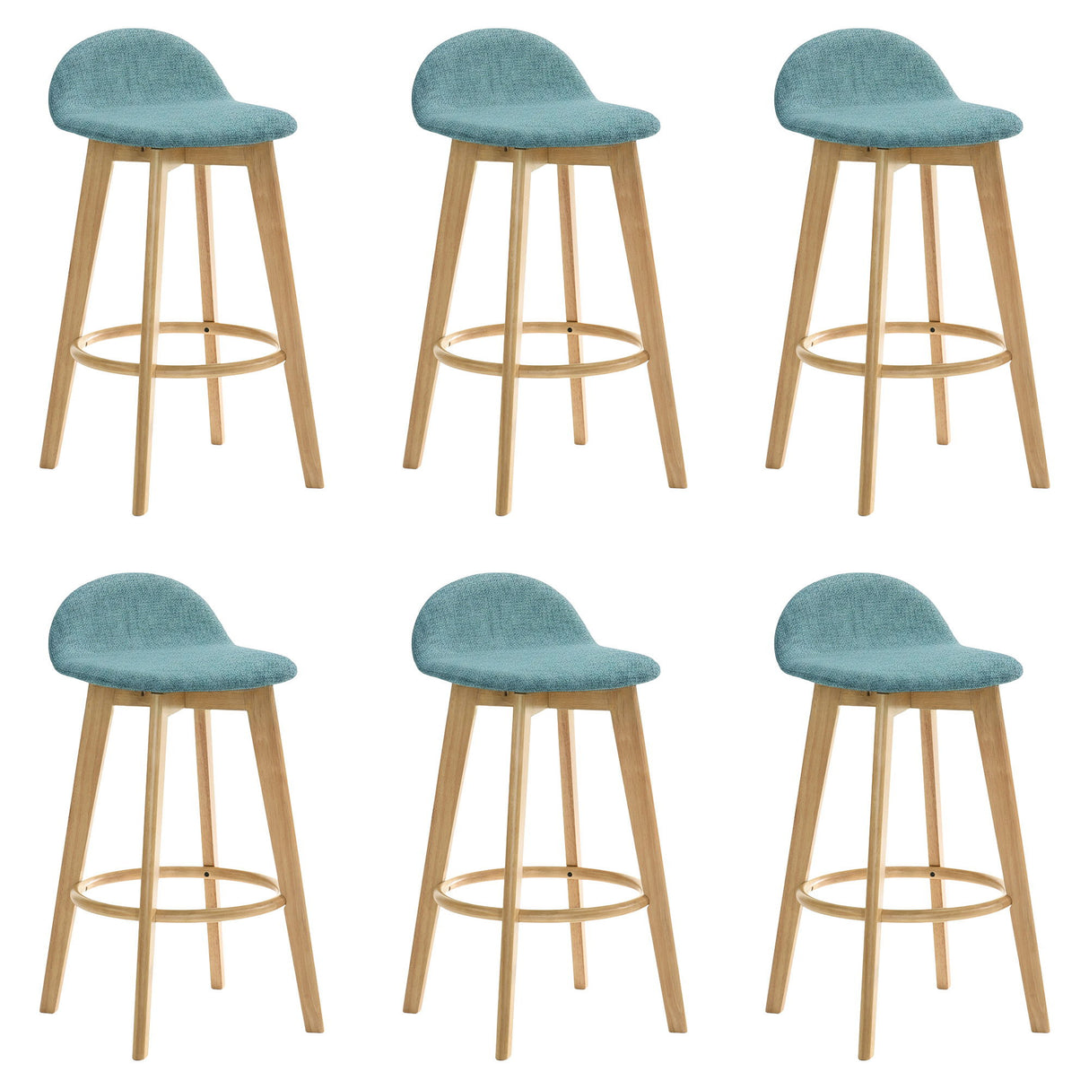 Vera - Upholstered Wood Counter Height Barstool
