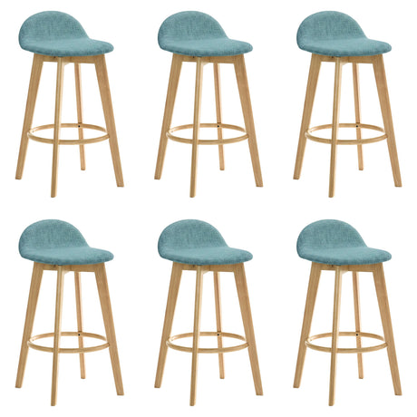 Vera - Upholstered Wood Counter Height Barstool