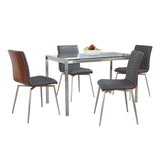 Fuji - Mason Swivel Contemporary 5 Piece Dining Room Set