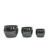 3 Pieces Ceramic Flowerpot, Planter For Patio, Garden Or Windowsills