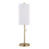 Bounty - Metal Buffet Lamp with Usb (Set of 2) - Gold Metal, White Linen