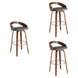 Sonia - 30" Bar Height Swivel Bar Stool - Walnut Wood