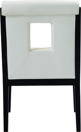 Gwendolyn - Faux Leather Dining Arm Chair With Black Frame