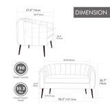 Glam Mini Loveseat, Accent Couch