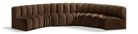 Arc - Velvet 6 Piece U-Shaped Modular Sofa